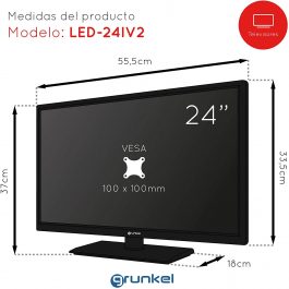 Grunkel - Televisor 24 Pulgadas - LED-2422BLANCO - Con Panel HD Ready y  Sintonizador TDT Alta Definición T2. Bajo Consumo y Auto-Apagado - 24  Pulgadas