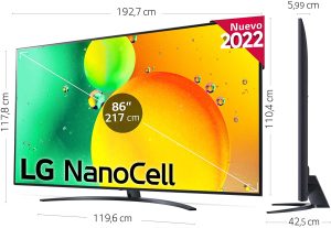 Televisor LG 86NANO766QA - Smart TV webOS22 86 Pulgadas (217 cm) 4K Nanocell opiniones análisis
